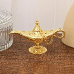 lampe huile ornementale artisanale métal durable décoration vintage table chambre orcement