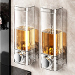 distributeur savon liquide adhésif transparent moderne grey press pump hand soap shower gel body