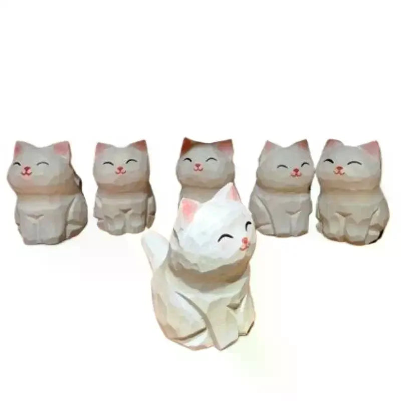 statue chat blanc origami artisanale moderne décoration intérieur table chambre maison