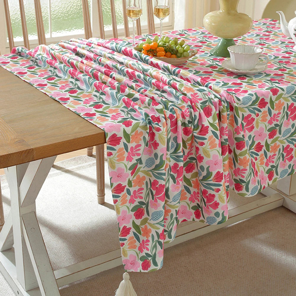 nappe table imperméable polyester moderne fleurs colorées toute l'année extérieur intérieur