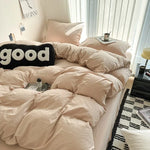 Housse de couette grise avec taies d'oreiller assorties