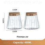 vases plantes verre transparent moderne minimaliste couvercle liège base bois