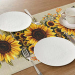 nappe table rustique motif tournesol jaune beige durable extérieure hiver automne