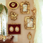 cadres decoratifs or ornements floraux angelots baroque decoration murale fixations murales luxe maison