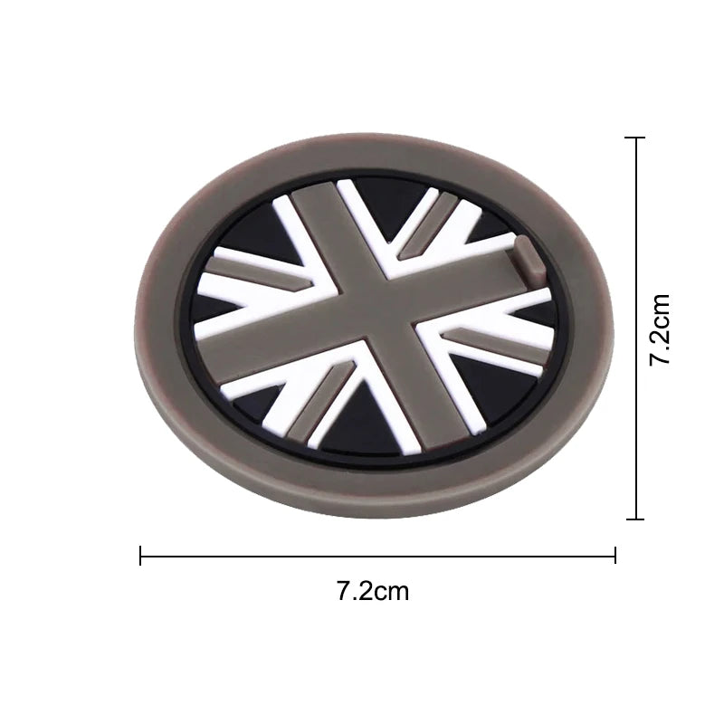coasters union jack rouge noir blanc antichoc moderne silicium gel