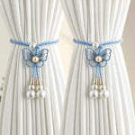 rideaux blancs plissés moderne ruban papillon 50cm fixe decoration chambre