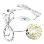 plaque led blanc couleurs 5w interrupteur tactile câble usb 1.5m moderne chambre coucher veilleuse