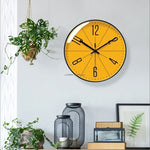 horloge murale numérique quartz visage unique cadre doré transparent minimaliste chambre salon decoration