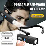 lampe frontale led rechargeable étanche mode moderne bande détachable noir 10w haut moyen bas