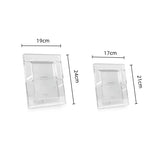 cadre photo moderne transparent verre rectangle adhésif support décoration maison 19cm 24cm 17cm 21cm