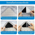 protections anti dérapantes tapis adhésives triangles noirs motifs textuels utilitaires intérieur