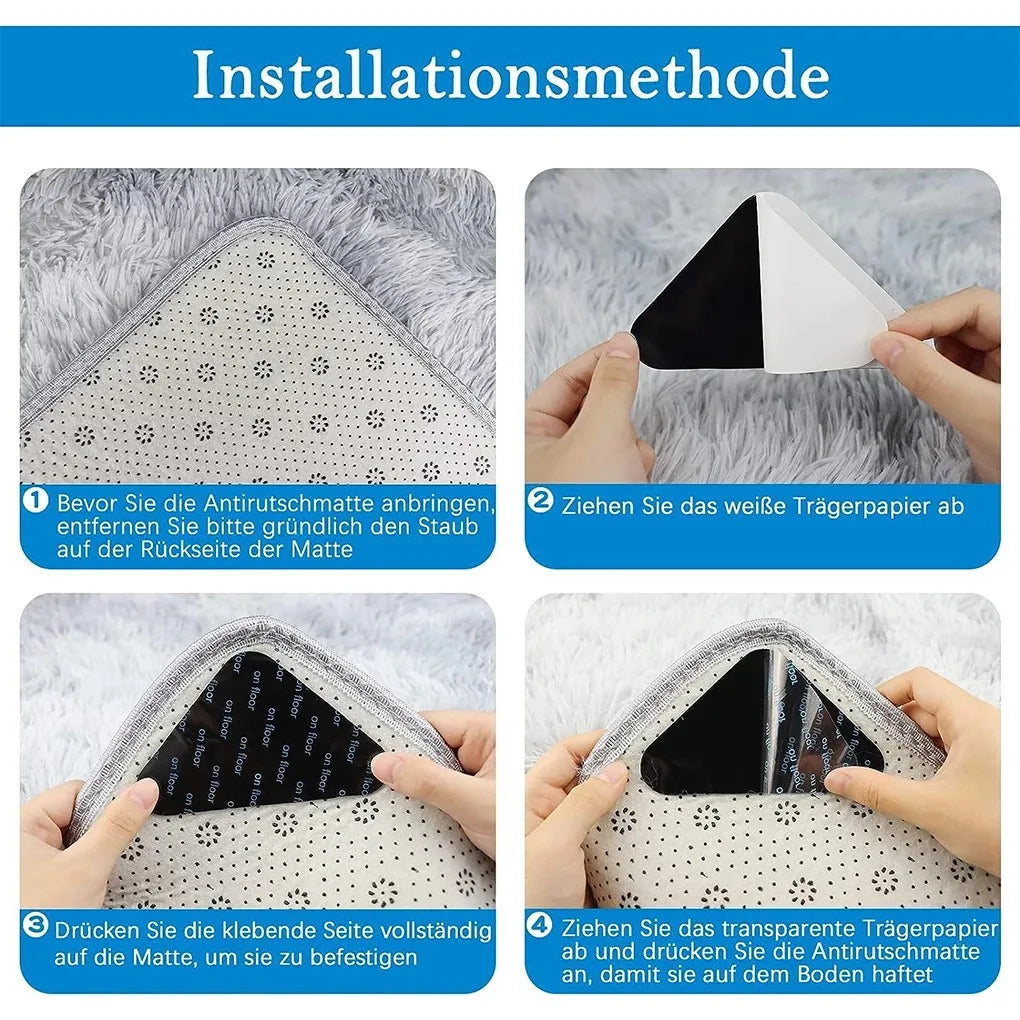 protections anti dérapantes tapis adhésives triangles noirs motifs textuels utilitaires intérieur