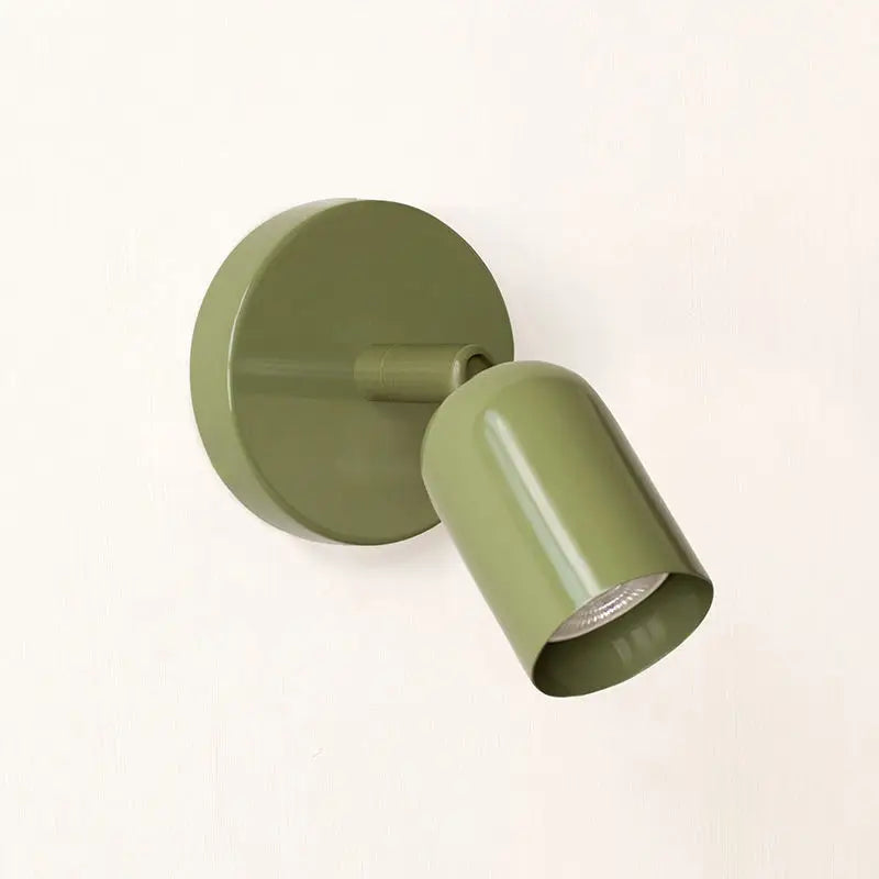 lampe murale moderne vert olive rouge beige rose pâle mat ampoule E27 5W