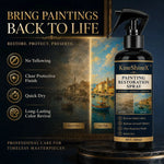 spray restauration peinture 100ml noir étiquette dorée contemporain rapide huile toile