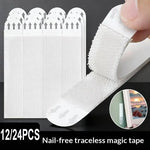 rubans adhésifs blancs modernes fixer cadres photo 12pcs 24pcs différentes tailles perforations grille