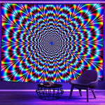 tapisserie moderne multicolore spirale optique décoration intérieure living room salon chambre coucher