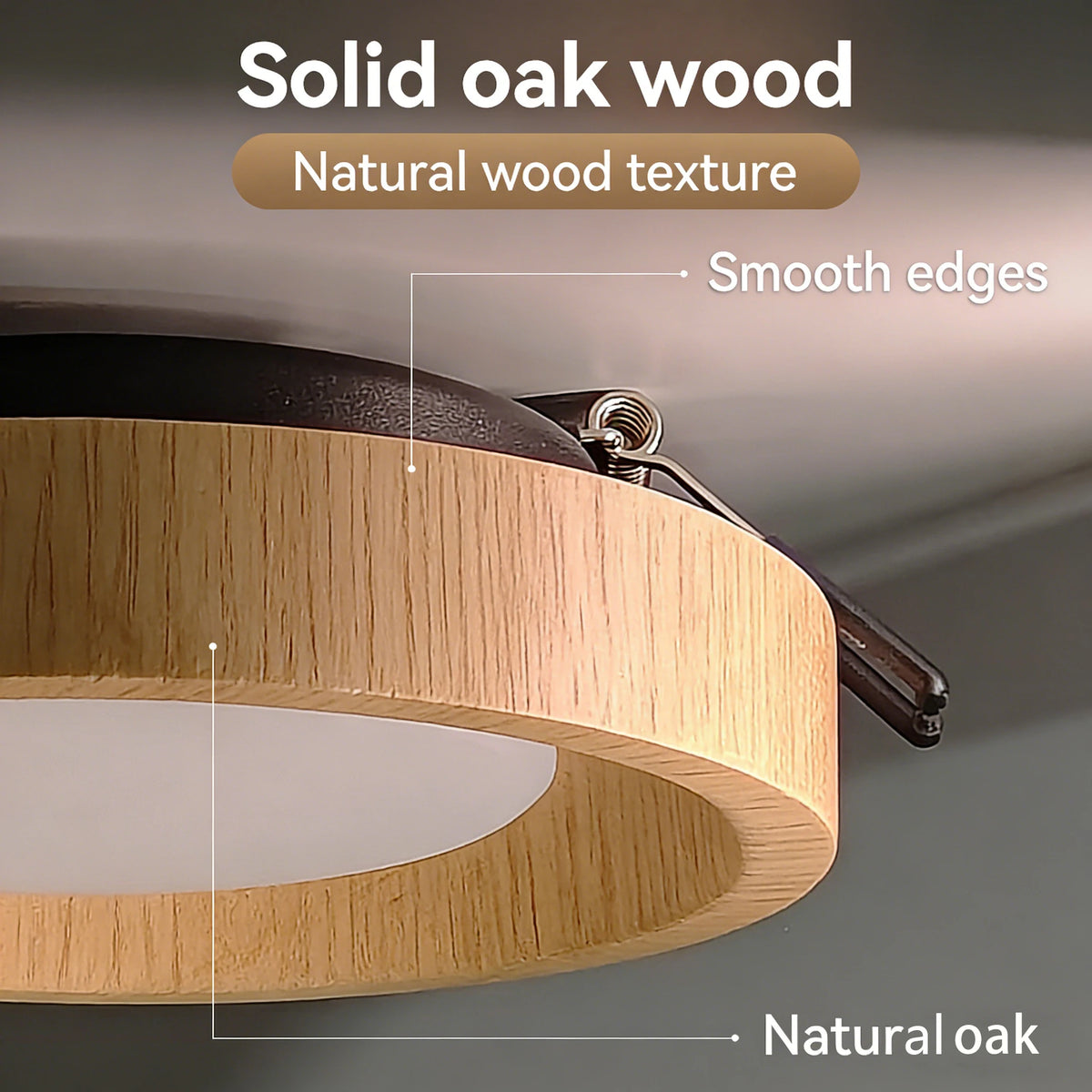 lampe encastrable bois naturel blanc modernes clips câble alimentation ampoule gx53 minimaliste encastrée