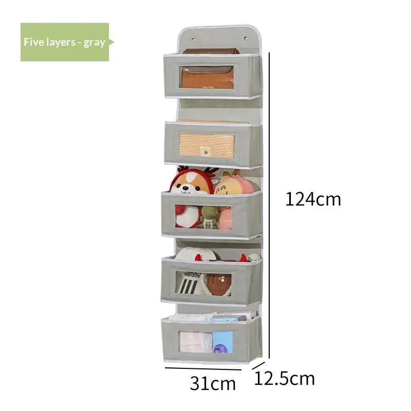 sac suspendre moderne gris beige poches fenêtres transparentes organisation chambre bain