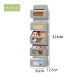sac suspendre moderne gris beige poches fenêtres transparentes organisation chambre bain