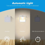 lampe nuit sans fil blanc moderne capteur mouvement adhésif interrupteur mural led chambre enfants