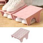 support chaussures moderne réutilisable couleur beige bleu clair rose pastel rondelles embossées opacité pratique