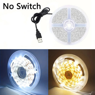 ruban led blanc chaud smd 2835 moderne adhésif cuttable rétroéclairage décoration enceinte usb
