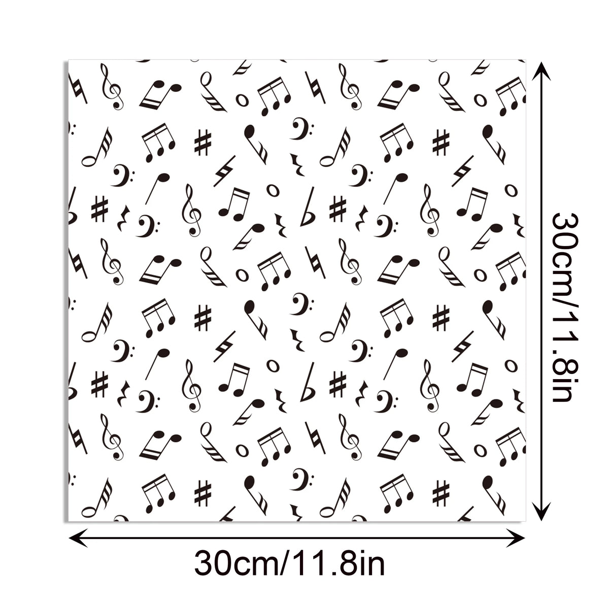 papier autocollant notes musicales blanc noir anniversaire mariage halloween scrapbooking cahier ciseaux stylos