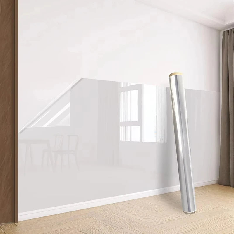 film protection mural transparent moderne rouleau brosse couteau gant amovible sans adhésif resistant taches