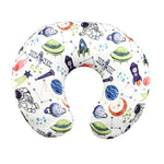 coussin bébé housse coton bleu motifs floraux animaux moderne doux floral abstrait