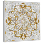 tableau décoratif peinture strass papillons lune étoiles floral contemporain débutant artisanal 25x25cm