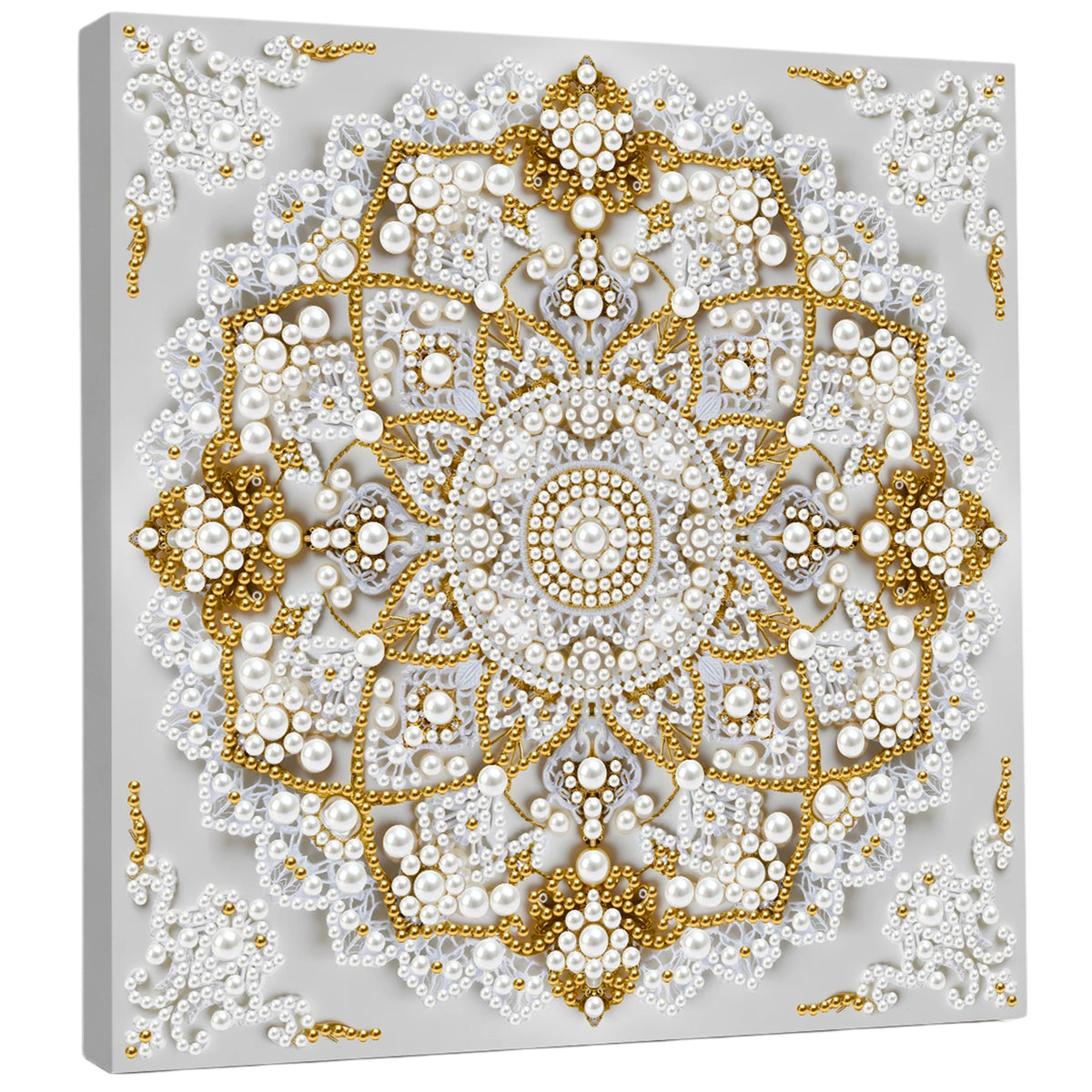 tableau décoratif peinture strass papillons lune étoiles floral contemporain débutant artisanal 25x25cm