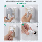 distributeur dentifrice blanc bleu rose moderne adhésif transparent rechargeable
