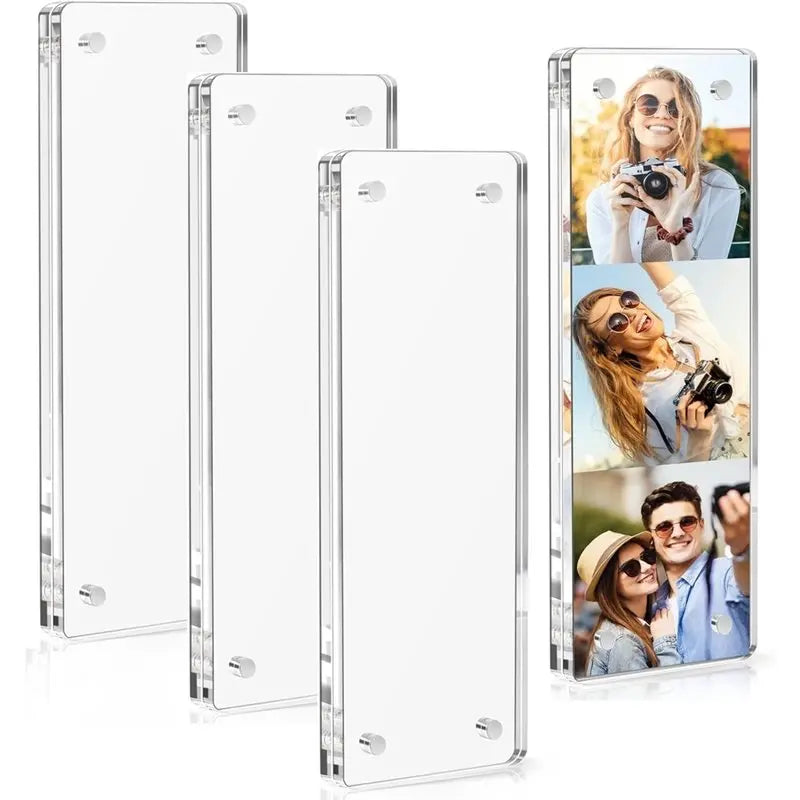 Cadre Photo Acrylique Magnétique Réfrigérateur Photo Booth Salle Entrée Affichage Mur Design Transparent Modulaire