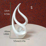 sculpture décorative moderne blanc forme ondulée contemporaine intérieur élément