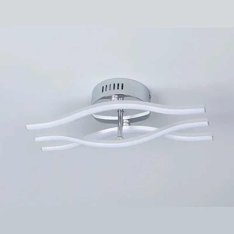 lampe moderne aluminium noir blanc flux lumineux élevé incurvé led contemporain
