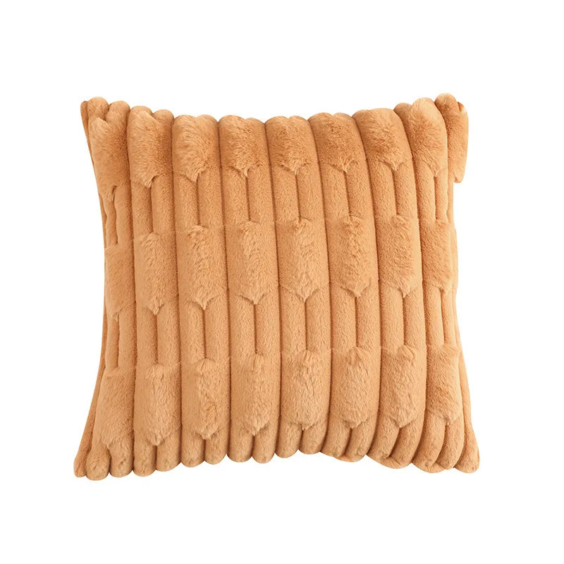 housse coussin velours orange moderne franges tissu polyester coton carré décoration intérieur voiture 30x50cm