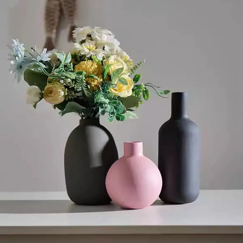 moulage vase béton ciment plâtre résine silicone gris moderne clips decoration diy