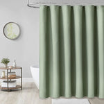 rideau douche vert olive texture points moderne 72x72 crochets polyester