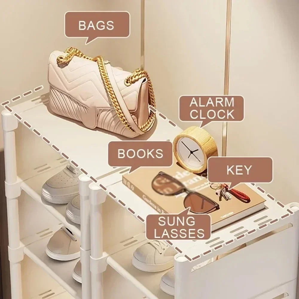 étagère chaussures blanc moderne rangement salon entrée couloir réglable.storage cabinet organizer ab abs