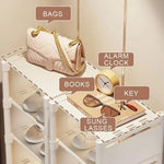 étagère chaussures blanc moderne rangement salon entrée couloir réglable.storage cabinet organizer ab abs
