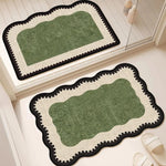 tapis sol moderne rustique vert beige noir imperméable antidérapant usage maison extérieur