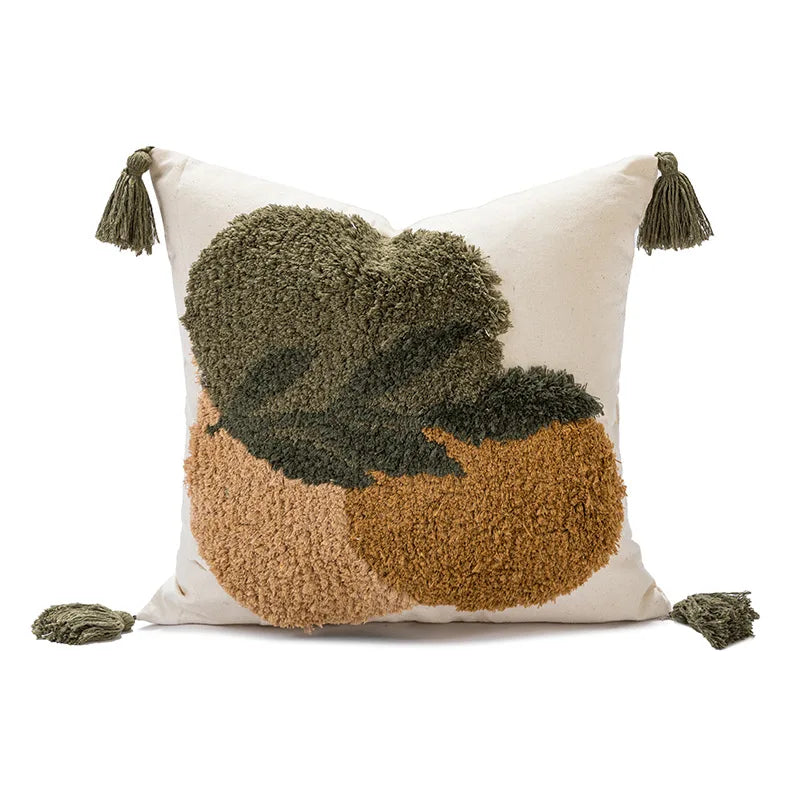 coussin nordique patchwork brodé moderne taie oreiller coton polyester respectueux environnement abstraits 30x50cm 45x45cm