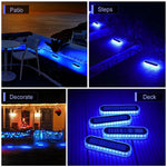 éclairage solaire moderne bleu adhésif ip68 extérieur anti pressure led