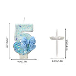 bougies anniversaire chiffres blanc bleu paillettes argentées festives tringle decoration