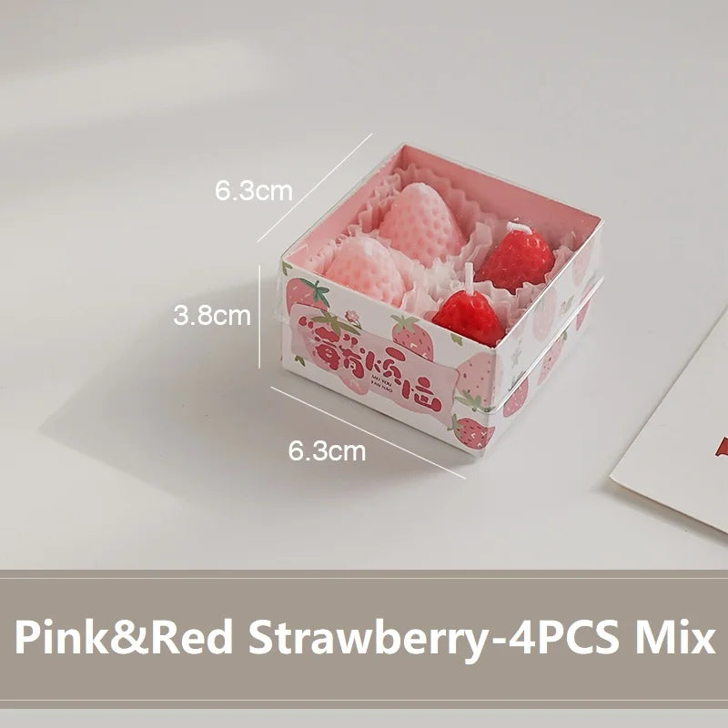 bougies parfumées fraises rose rouge aromathérapie décoration maison créative box cadeau