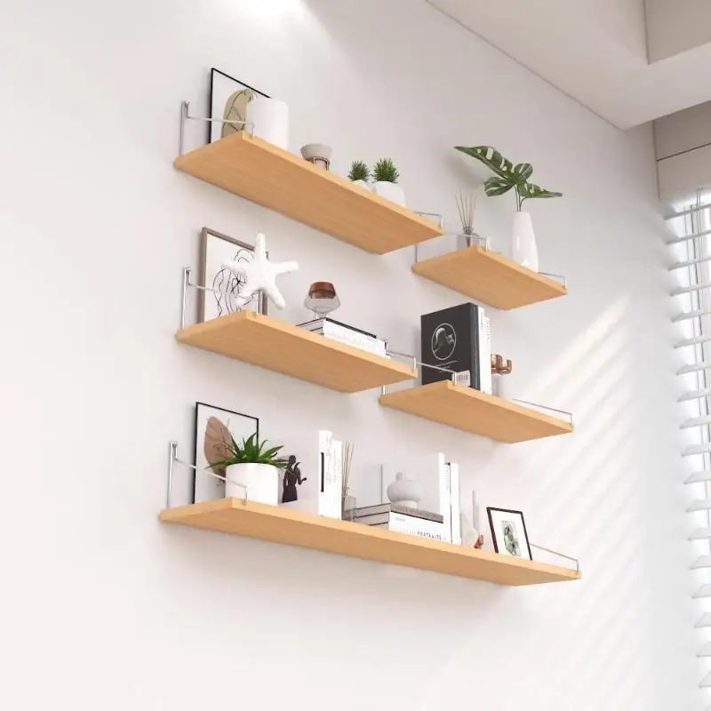 étagères murales noires modernes réutilisables chambre salon décoration intérieure minimalistes fixées