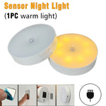 lampe nuit led détecteur mouvement rechargeable usb blanc moderne adhésif