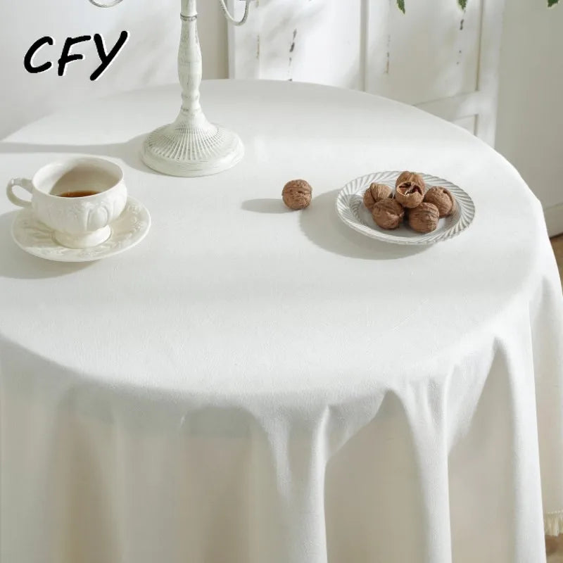 nappes ronde tissu texturé imperméable extérieur intérieur mariage thème vintage blanc cassé marron franges