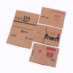boîtes carton simulation marron imprimé noir blanc accessoires miniatures décoration pratique utilitaire pièces
