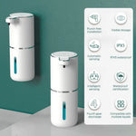 distributeur automatique savon noir blanc rechargeable tactile moderne minimaliste